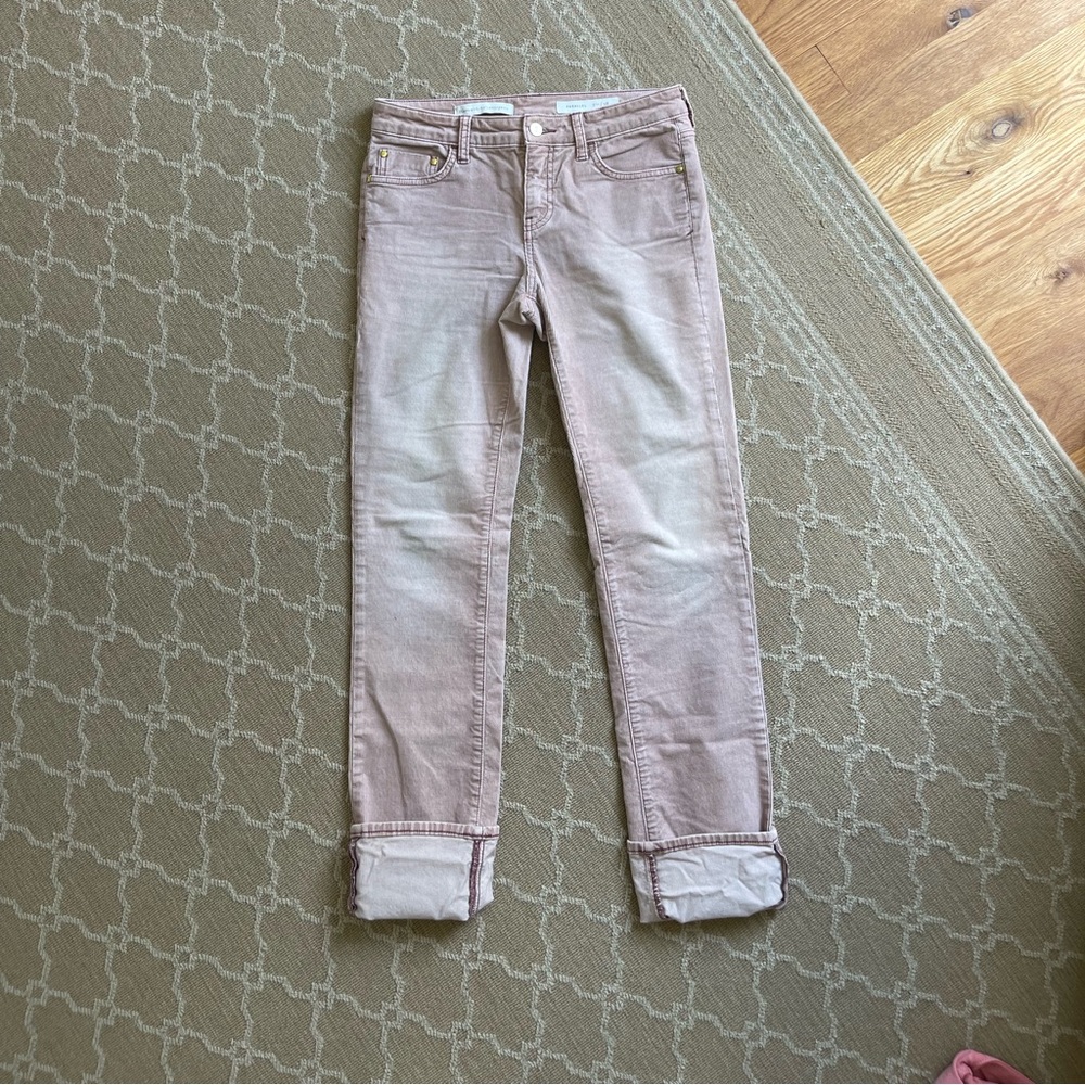 Pilcro and the Letterpress. Corduroy. Stretch Jean. Light pink.